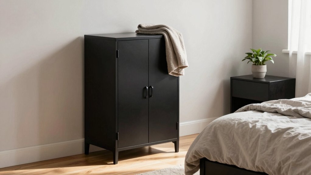 bedroom storage cabinet placement