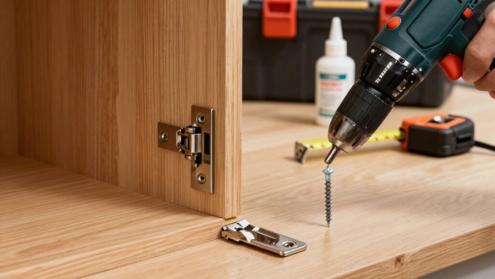 cabinet door hinge installation