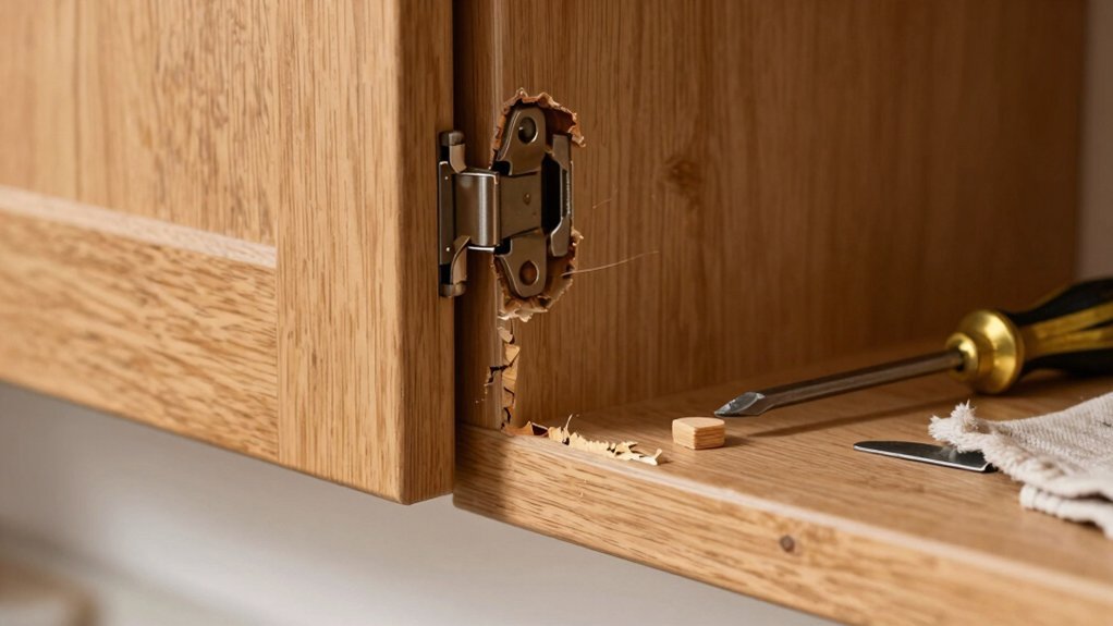 cabinet hinge hole repair