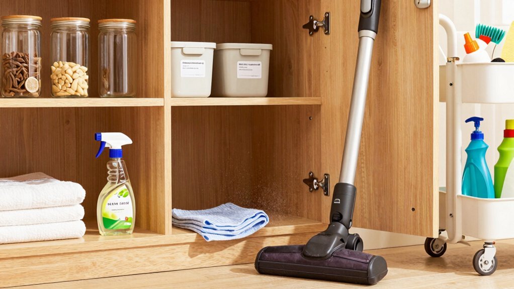 efficient storage cabinet cleaning