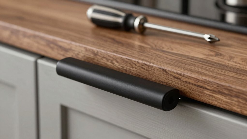 install cabinet drawer pulls
