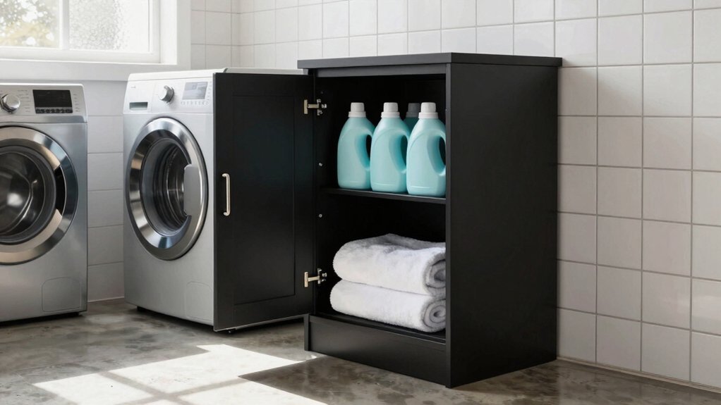 laundry room cabinet placement