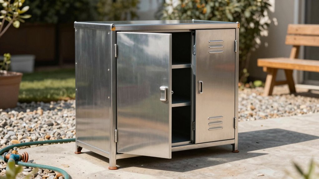 metal cabinets suit outdoors