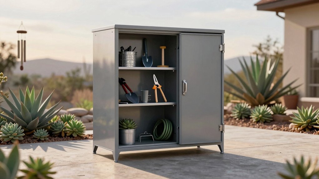 outdoor storage cabinet suitability