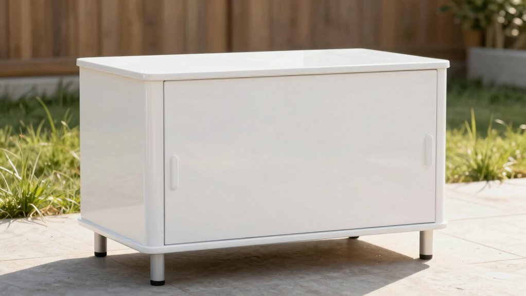 plastic cabinets unsuitable outdoors