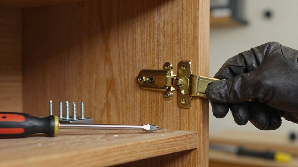 repair cabinet door efficiently