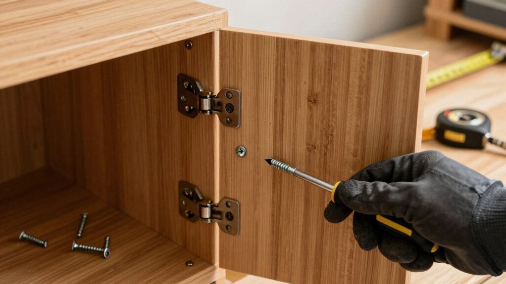 secure cabinet hinge repair