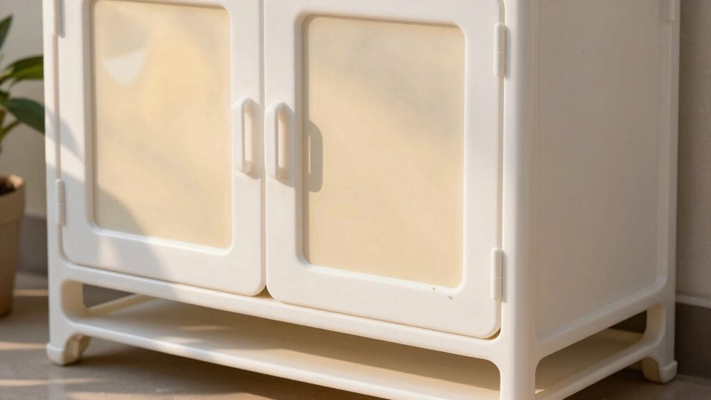 sunlight causes cabinet fading