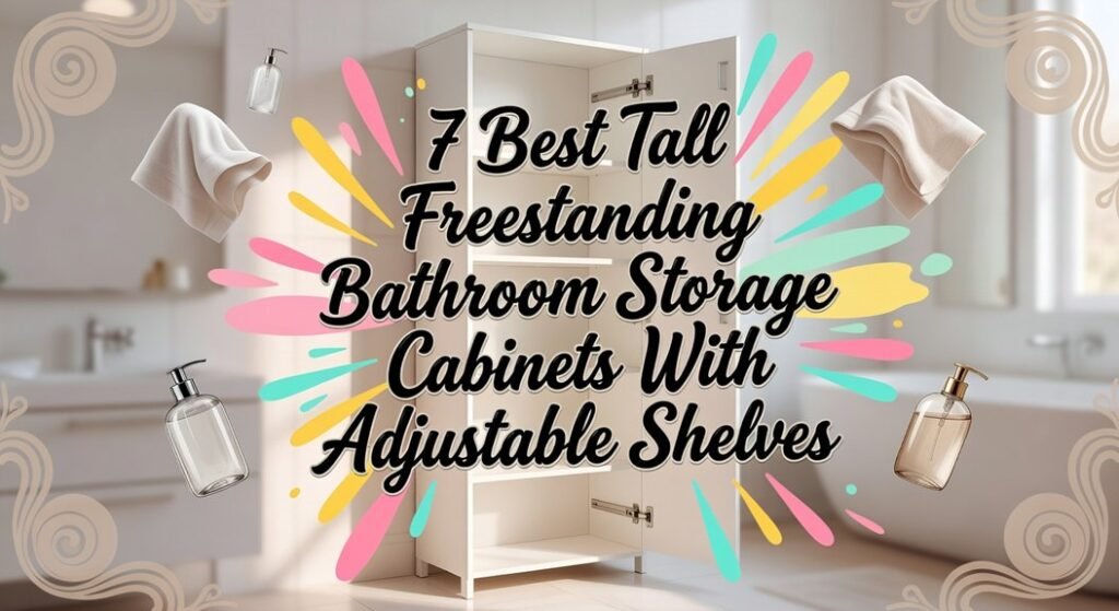 adjustable tall bathroom cabinets