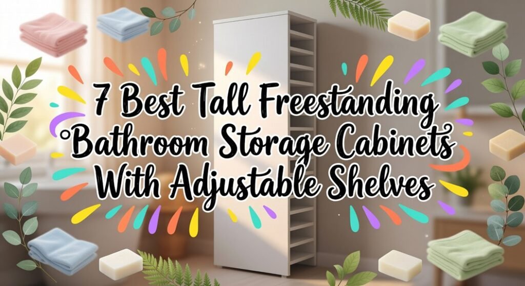 adjustable tall bathroom storage