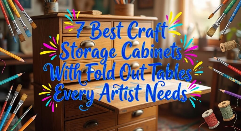 artist storage with tables