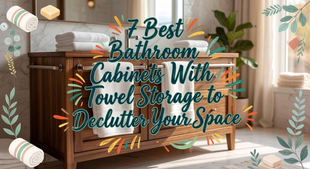 bathroom cabinets with towel storage