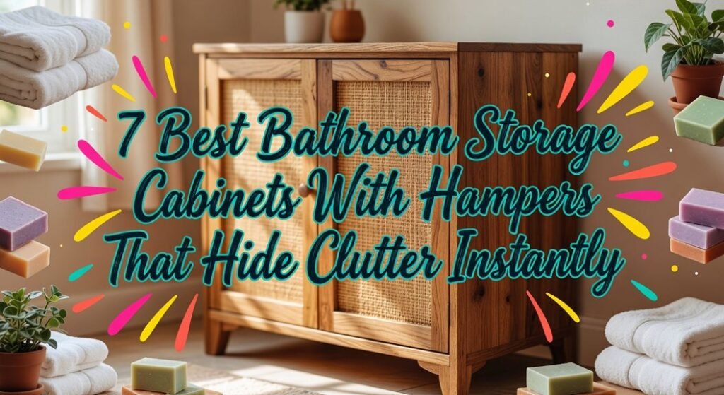 bathroom storage cabinets with hampers
