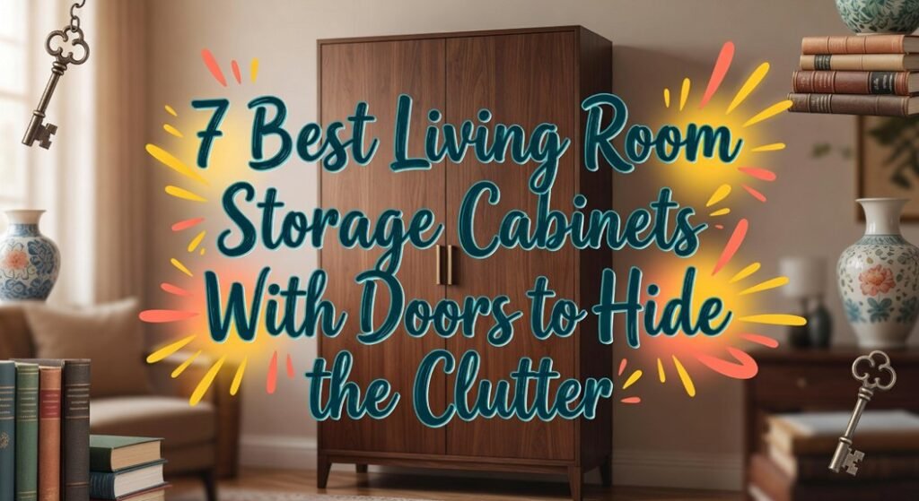 cabinets hide living clutter
