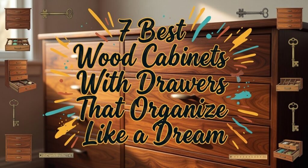 dreamy wood cabinet organization