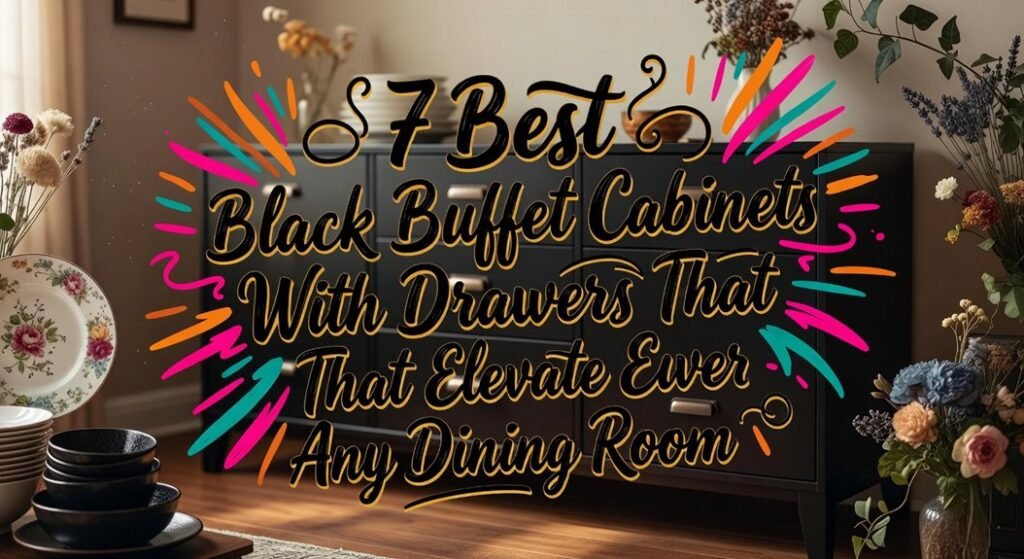 elegant black buffet with drawers