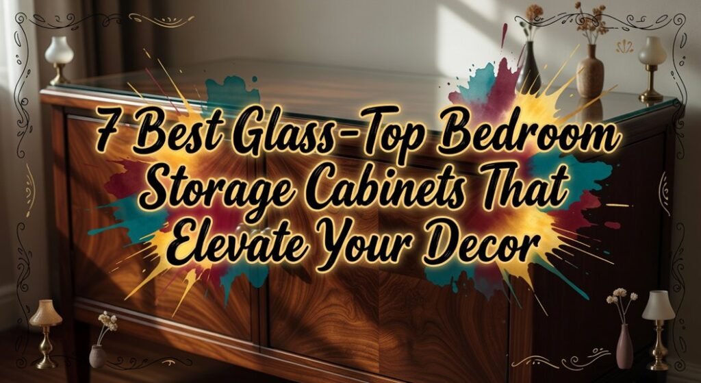 elegant glass bedroom storage