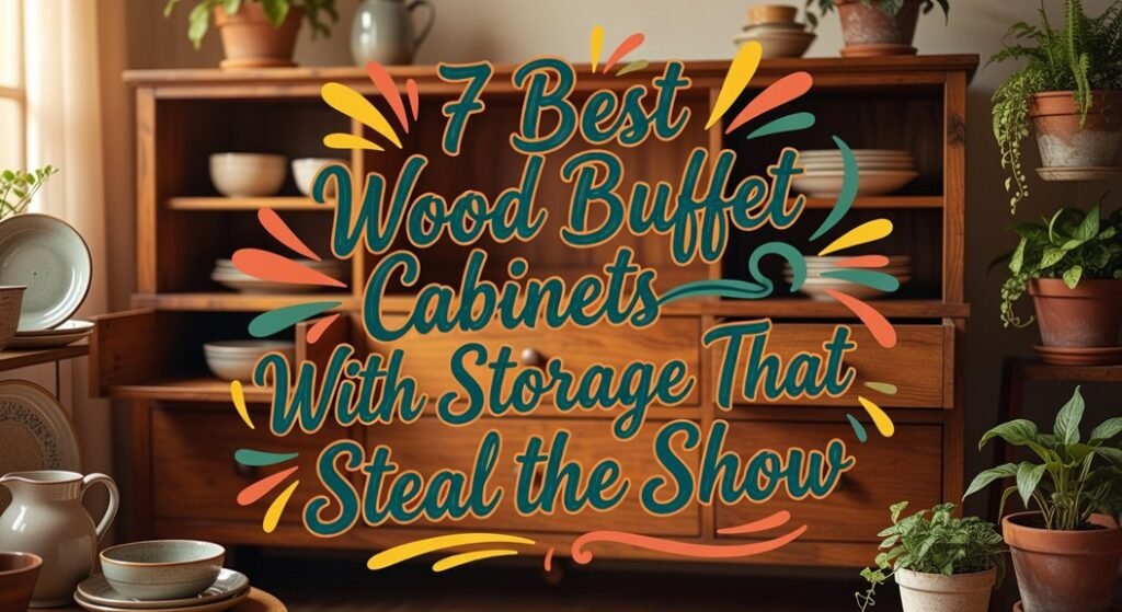 elegant wooden buffet storage