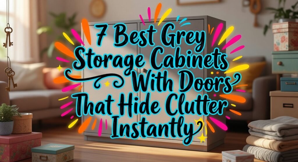 grey cabinets hide clutter