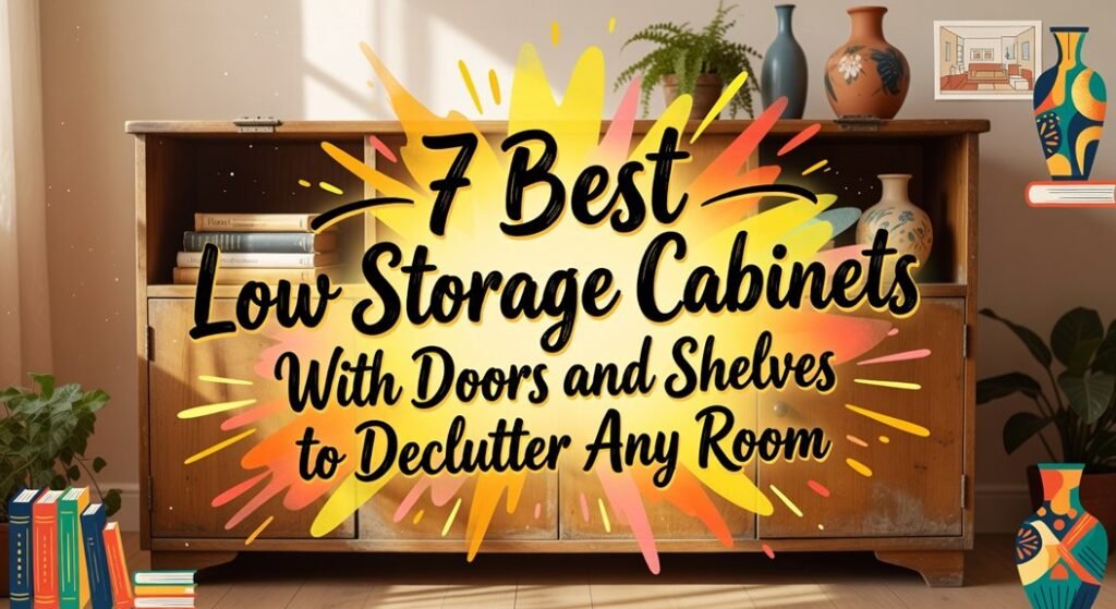 low storage cabinets with doors