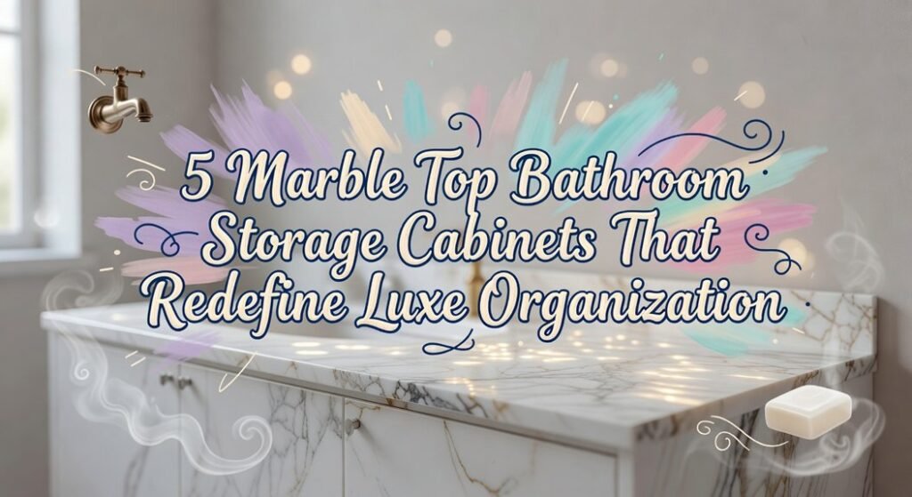 luxe marble bathroom cabinets