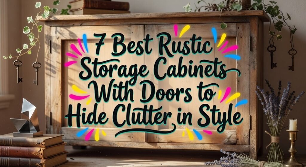 rustic cabinets hide clutter
