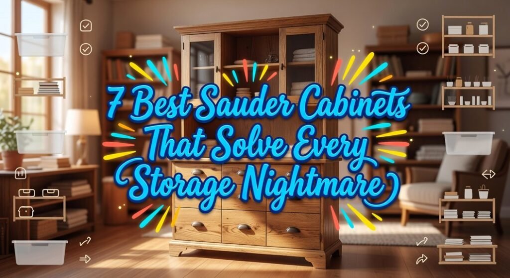 sauder cabinets solve storage