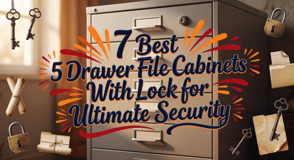 secure five drawer lockable cabinets
