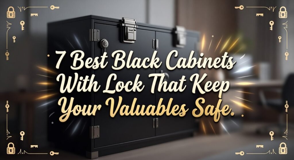secure lockable black cabinets