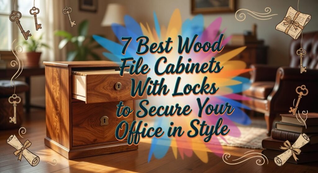 secure stylish wooden file cabinets