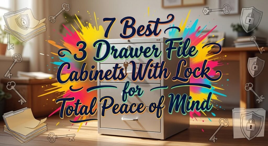 secure three drawer file cabinets