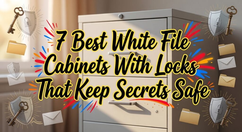 secure white file cabinets