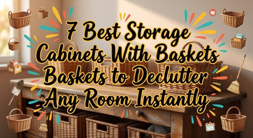 storage cabinets with baskets