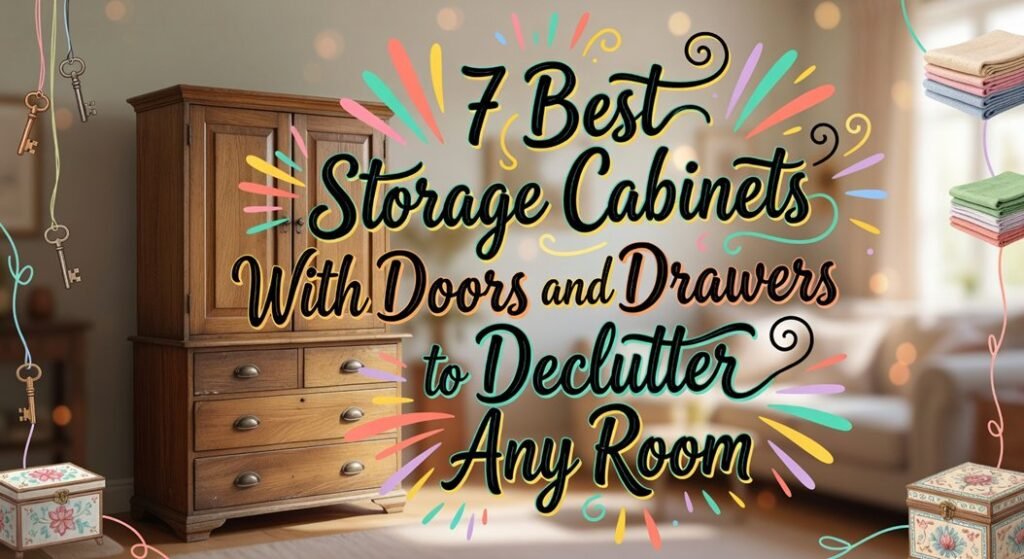 storage cabinets with doors and drawers