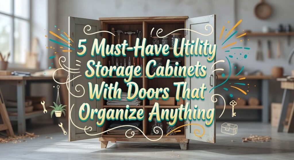 storage organizing cabinets with doors