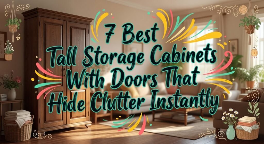 tall cabinets conceal clutter
