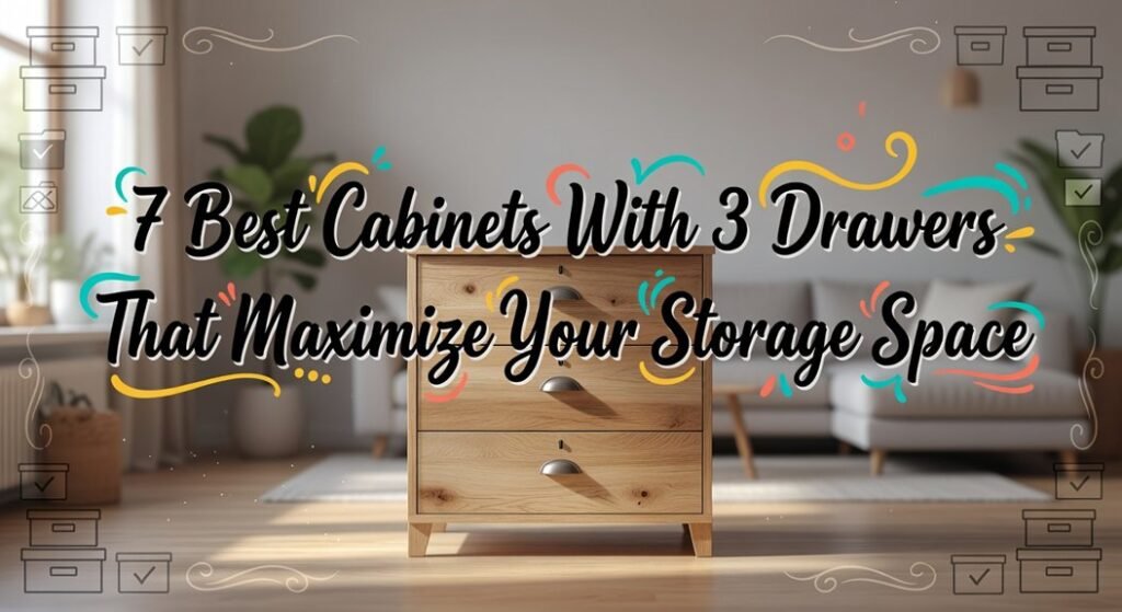 three drawer cabinets maximize storage