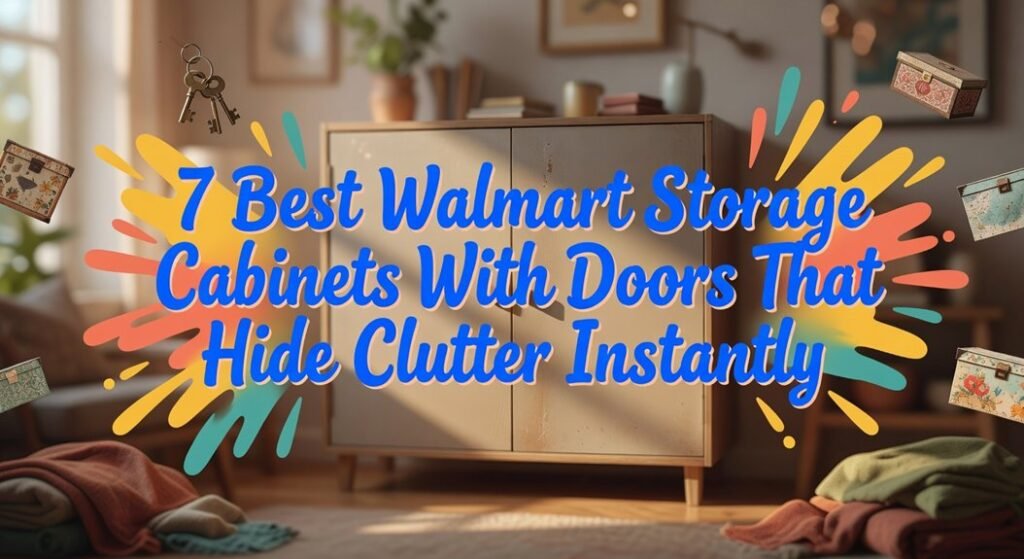 walmart storage cabinets conceal clutter