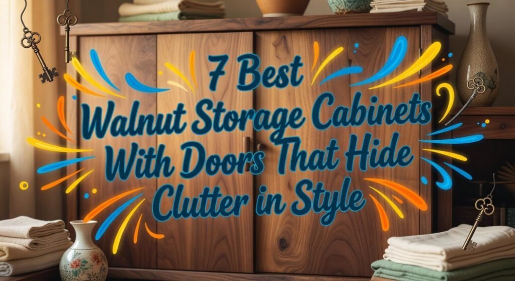 walnut cabinets conceal clutter