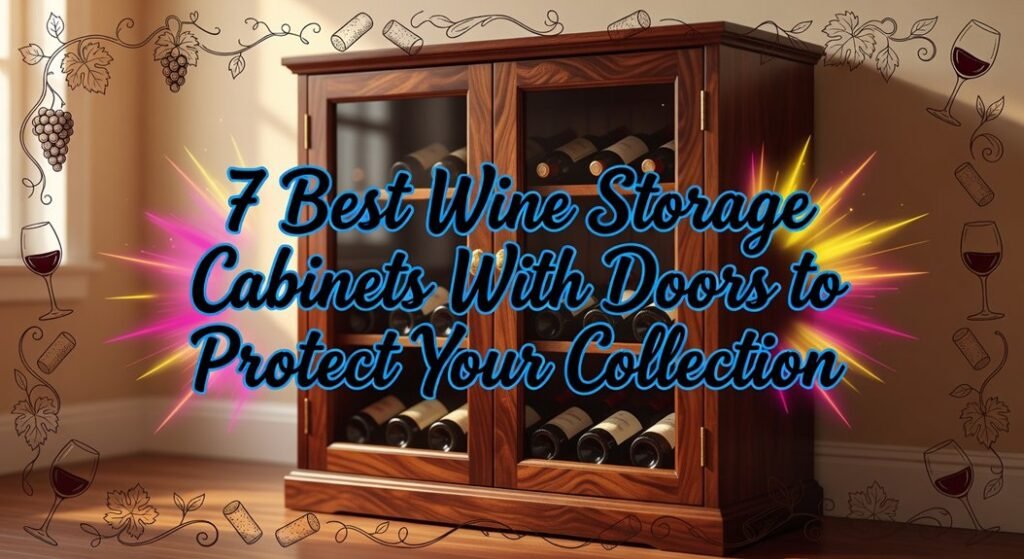 wine cabinets with doors
